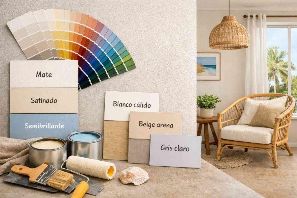 Selección de colores y acabados de pintura para interiores en Barranquilla