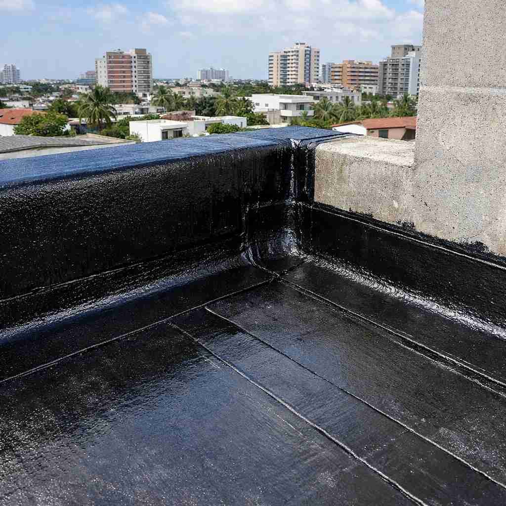 Impermeabilización con manto en punto crítico de techo en Barranquilla